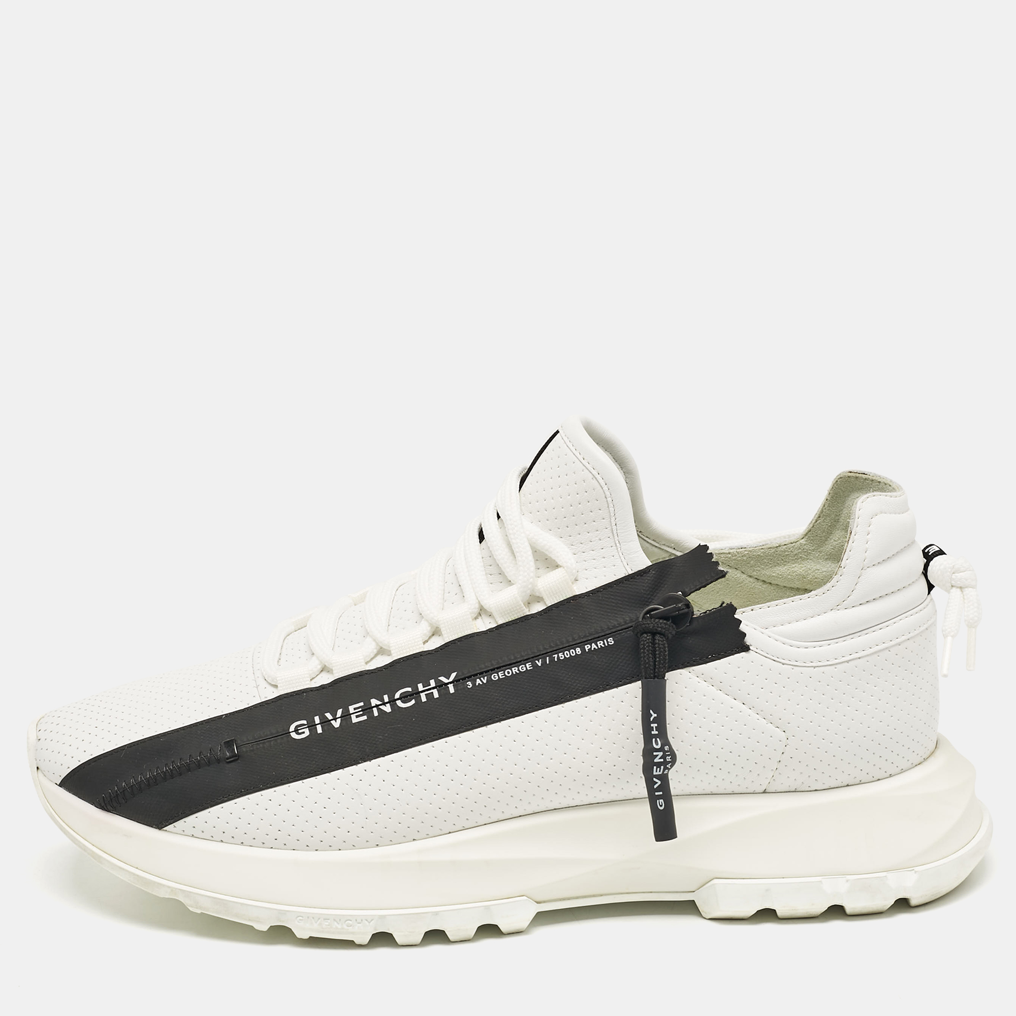 

Givenchy White Perforated Leather Spectre Sneakers Size