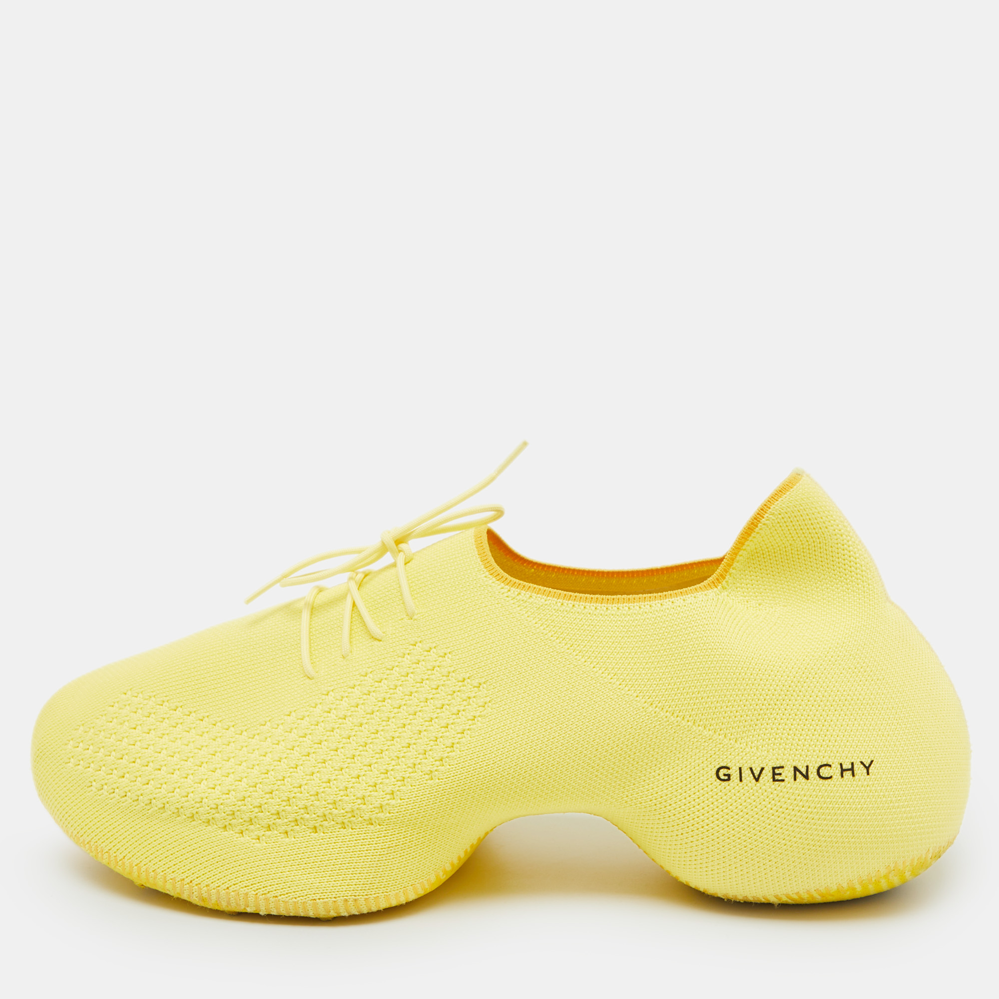 

Givenchy Yellow Knit Fabric TK-360 Low Top Sneakers Size