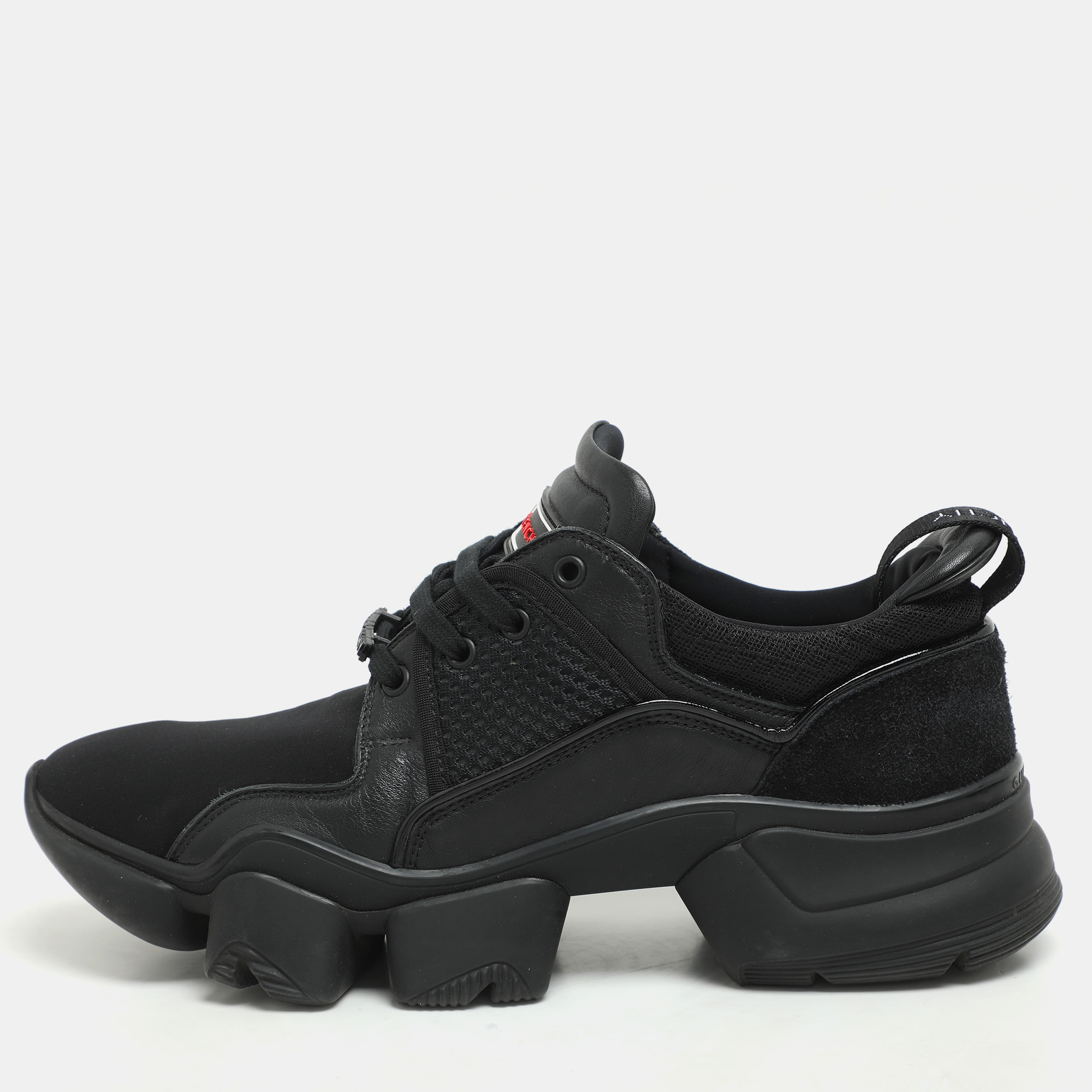 

Givenchy Black Leather and Mesh Jaw Low Top Sneakers Size 44