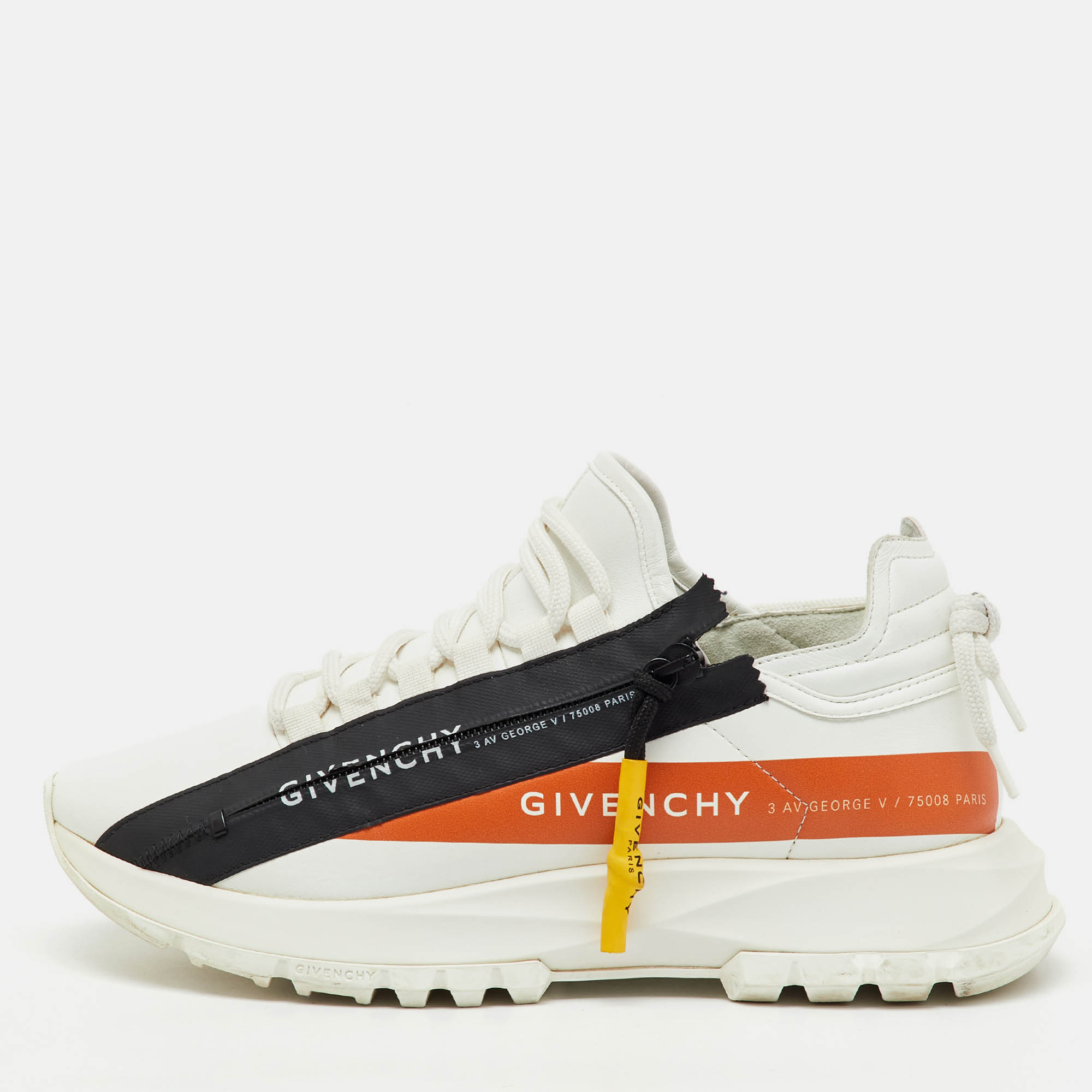 

Givenchy White Perforated Leather Spectre Runner Sneakers Size