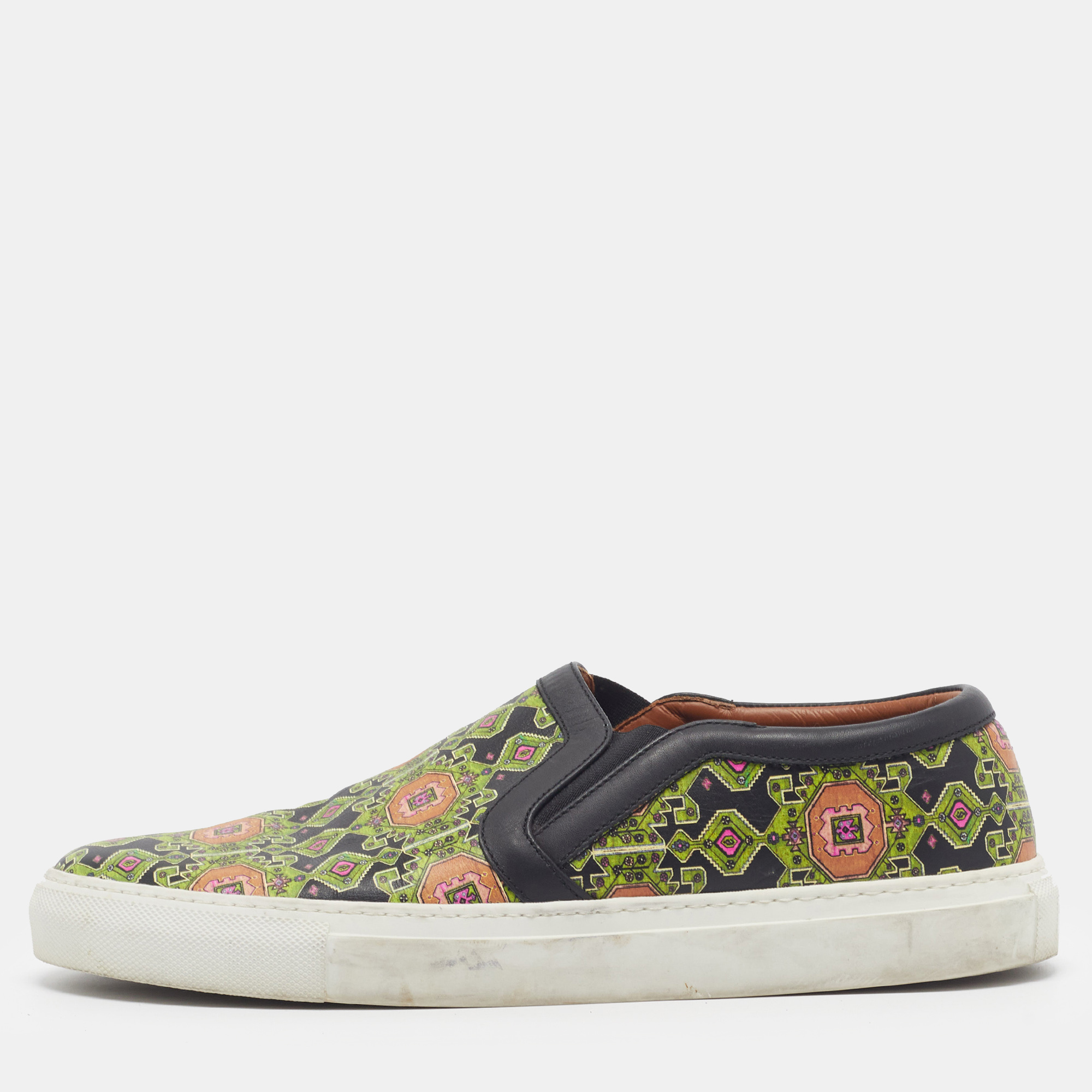 Givenchy Street Skate Size 43 Multicolor Kaleidoscope Print Leather Slip On Sneakers