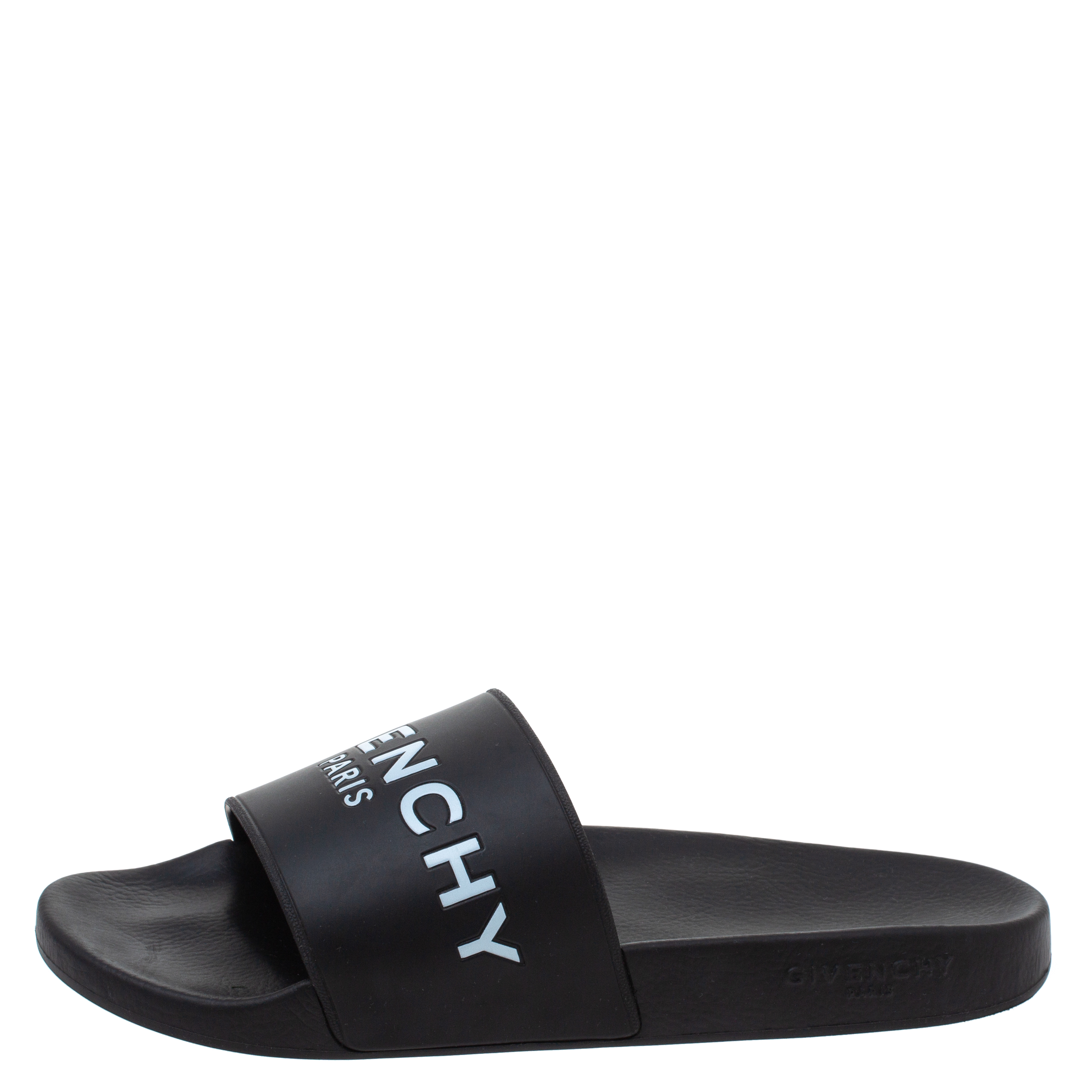 

Givenchy Black Rubber Logo Pool Slides Size