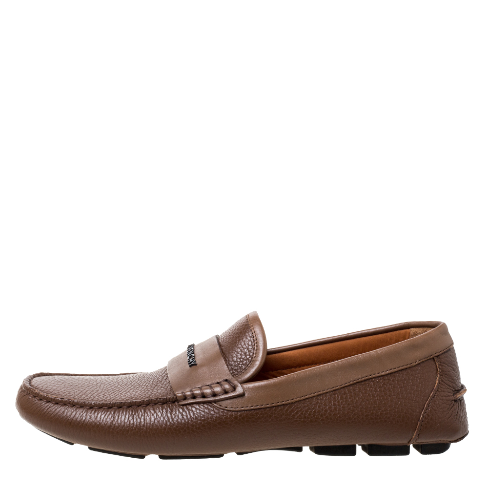 

Givenchy Brown Leather Slip On Loafers Size