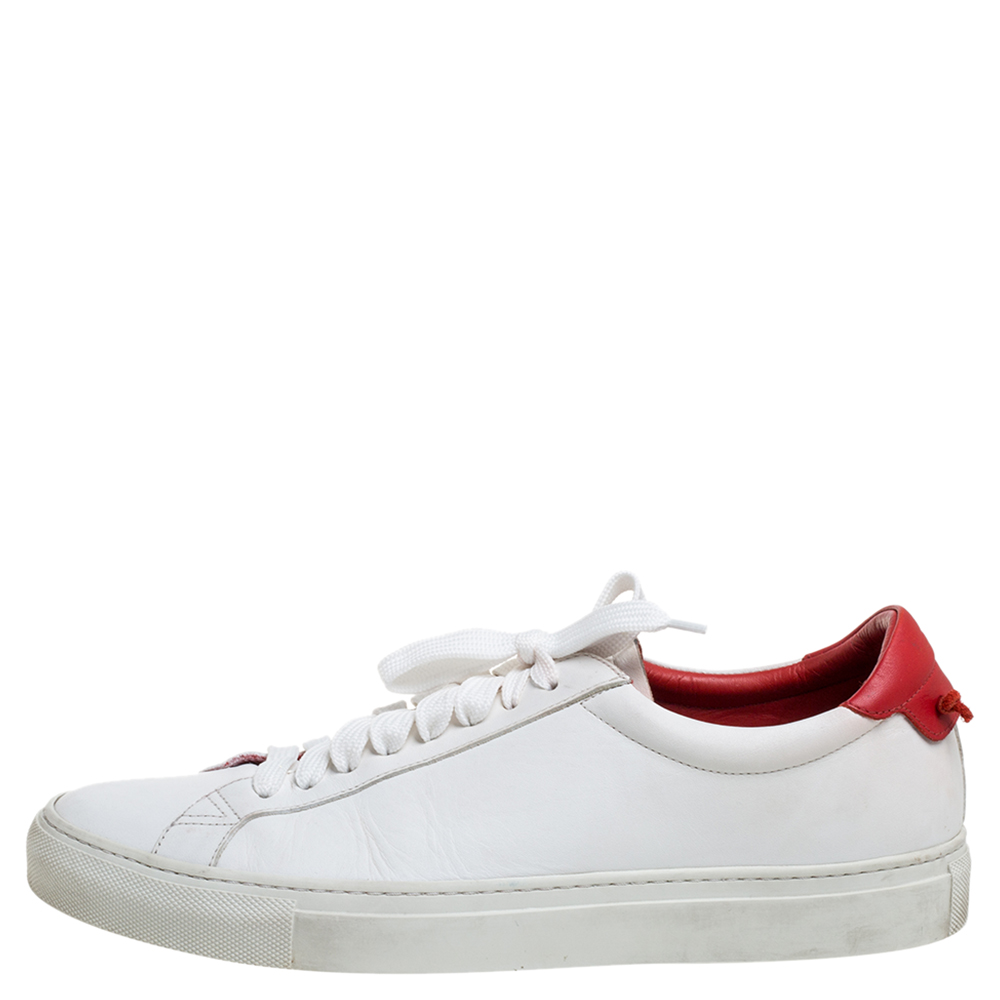 

Givenchy White/Red Leather Urban Street Low Top Sneakers Size