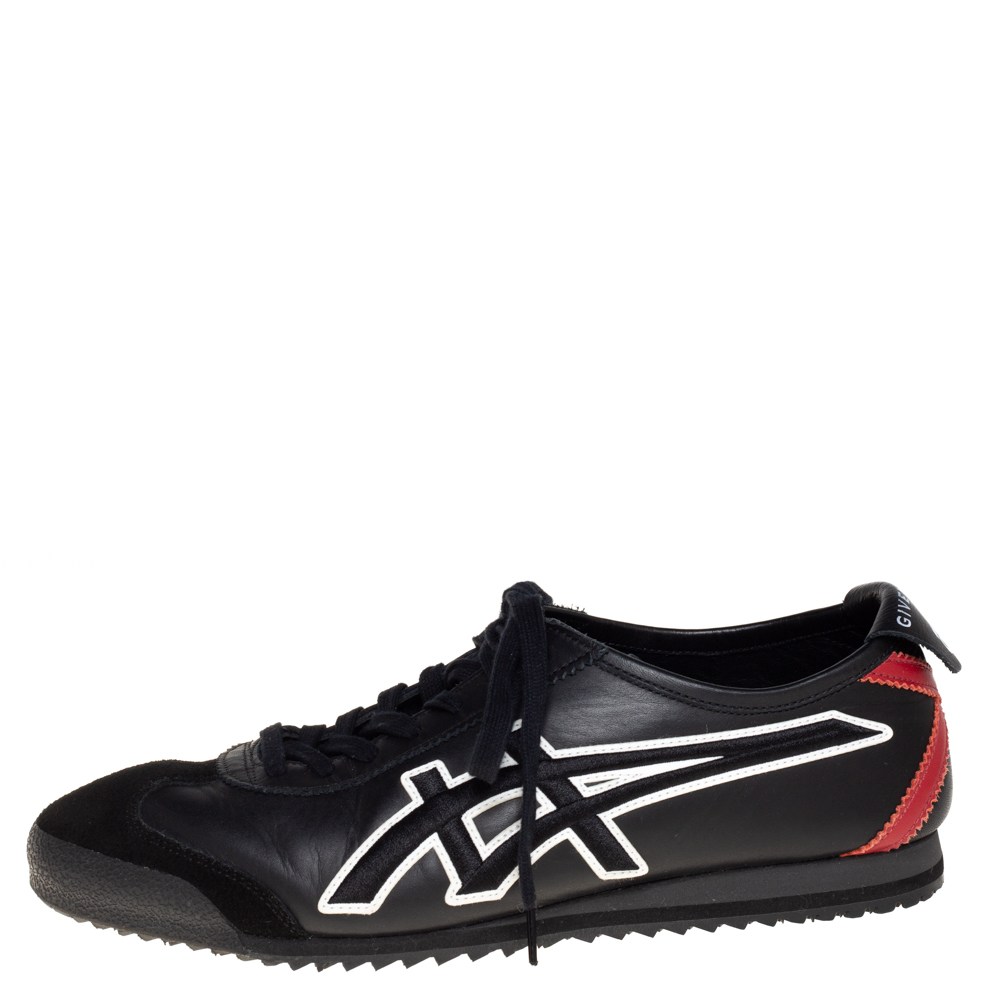 

Givenchy x Onitsuka Tiger Black Leather And Suede Lace Up Sneakers Size
