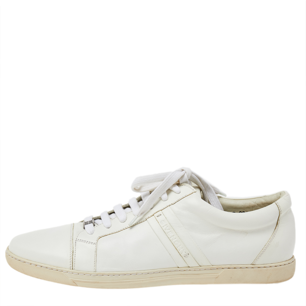 

Givenchy White Leather Low Top Sneakers Size