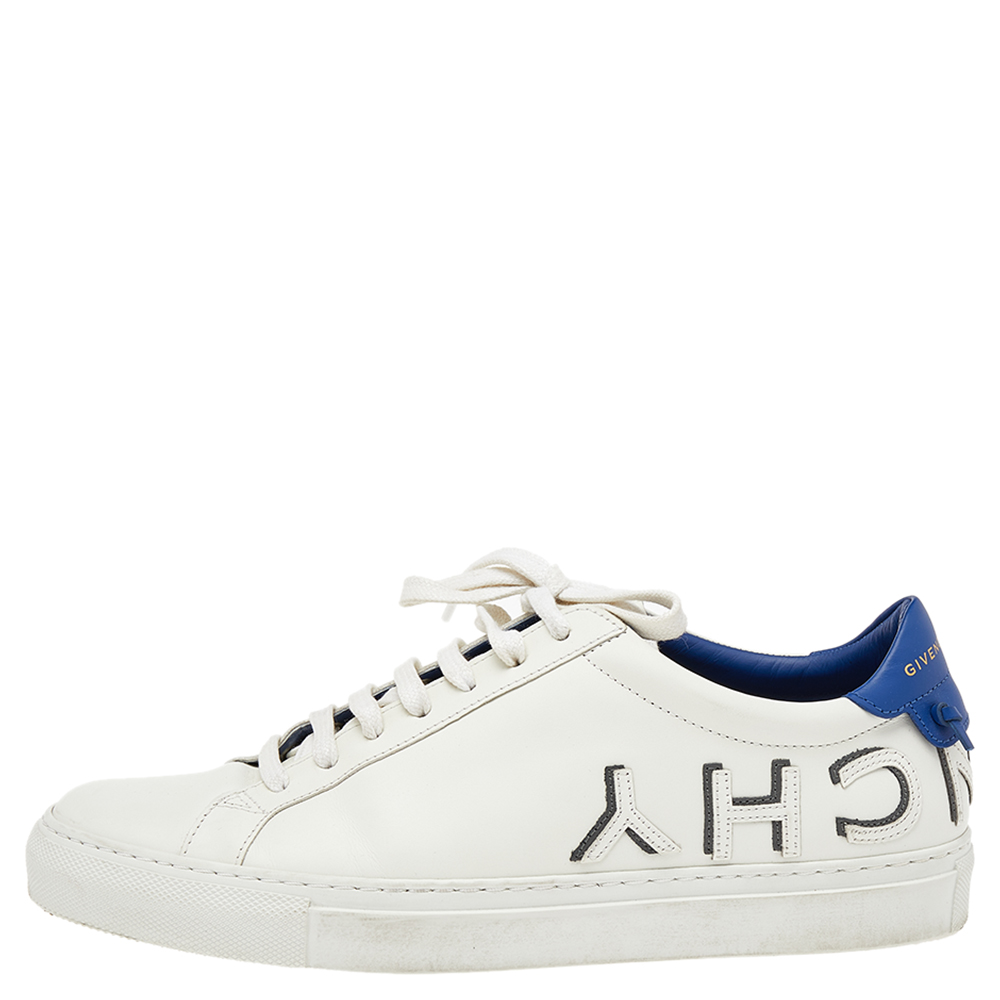 

Givenchy White/Blue Leather Urban Street Low Top Sneakers Size