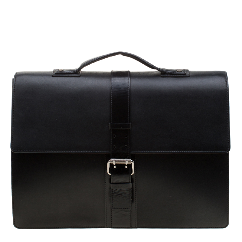 Givenchy Black Leather Briefcase 