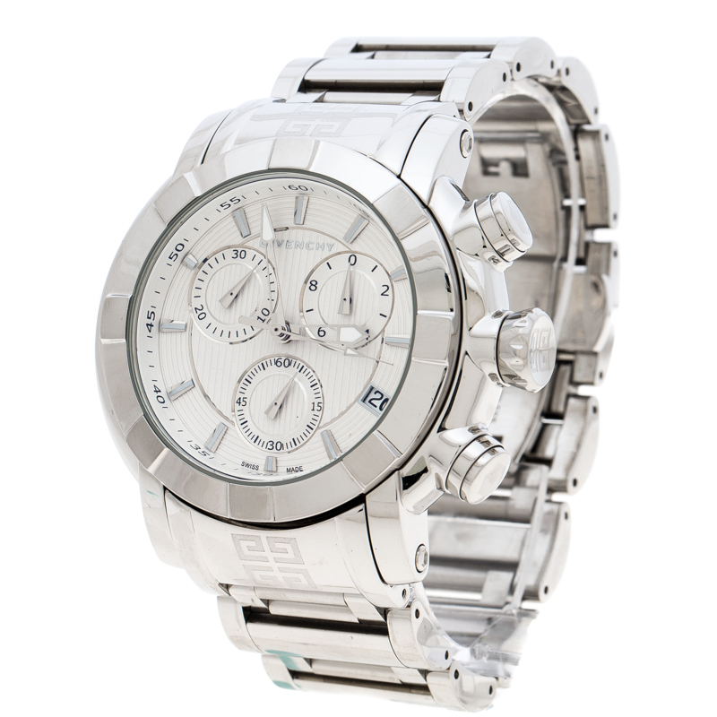 Givenchy Silver White Stainless Steel 