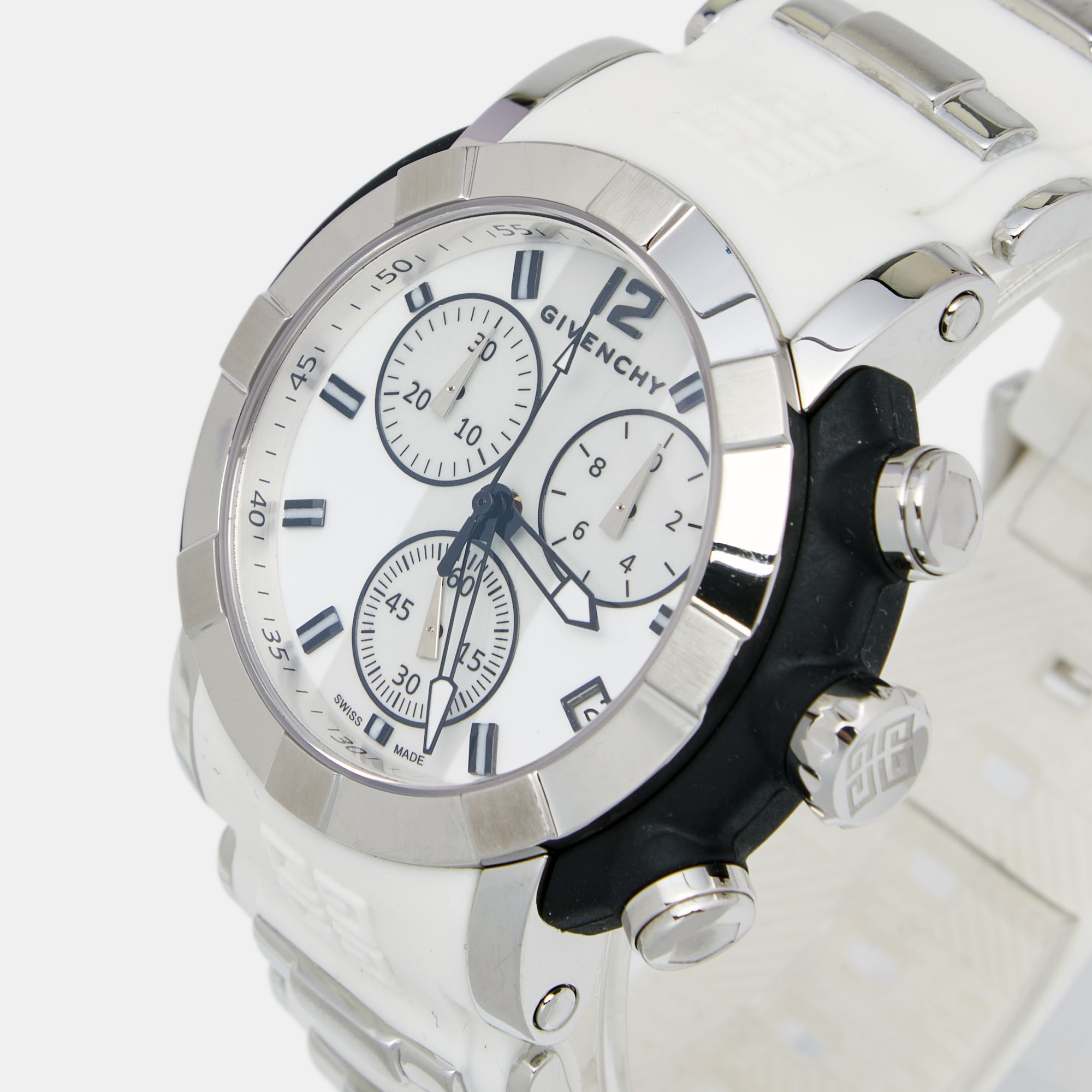 

Givenchy White Stainless Steel Rubber GV.5213J Men's Wristwatch