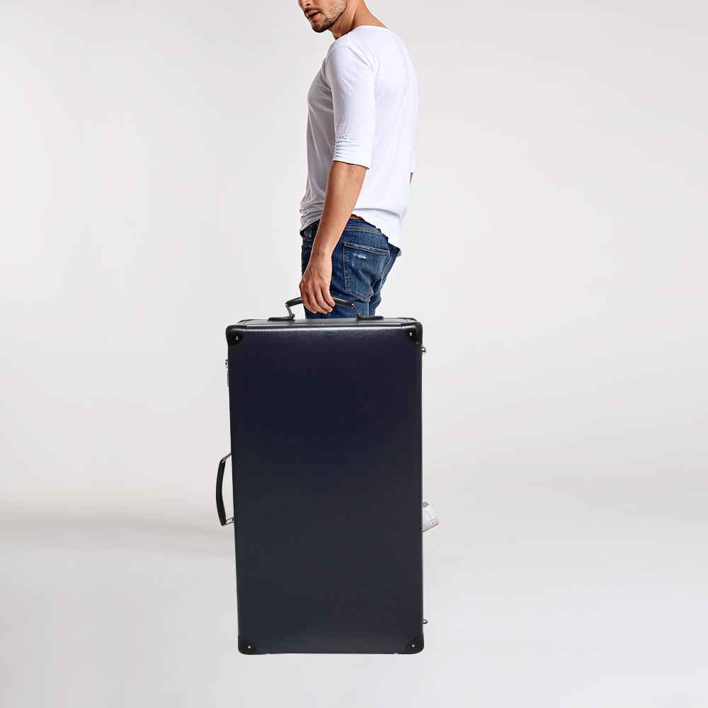 

Globe-Trotter Navy Blue Fibreboard Large 2 Wheels Check-In Suitcase