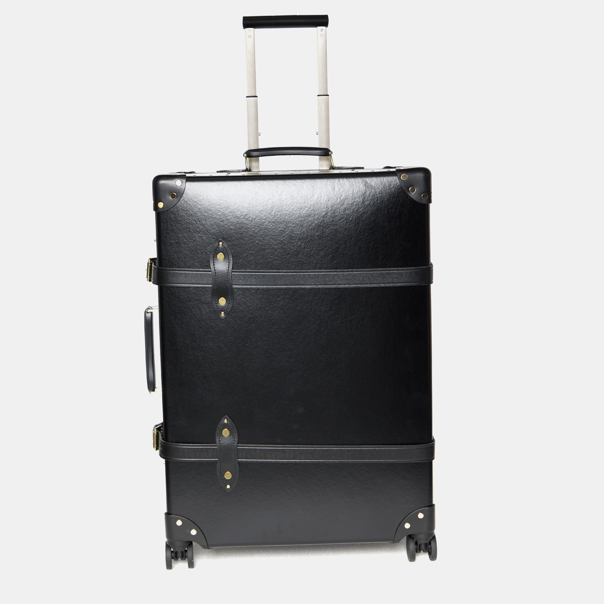 

Globe-Trotter Black Fiber Board and Leather Centenary Luggage