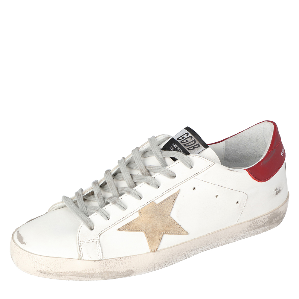 Pre Owned Golden Goose White Superstar Classic Sneakers Size EU 41