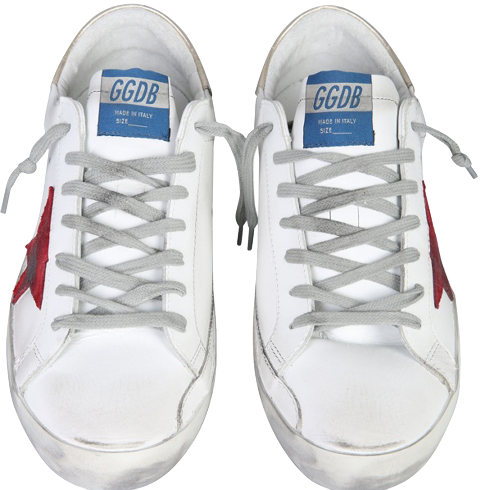 

Golden Goose White/Red Superstar low-top sneakers Size EU