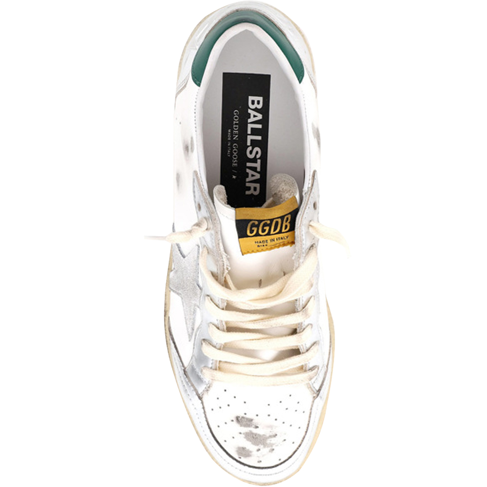 

Golden Goose White/Green Ball Star Sneakers Size EU, Silver