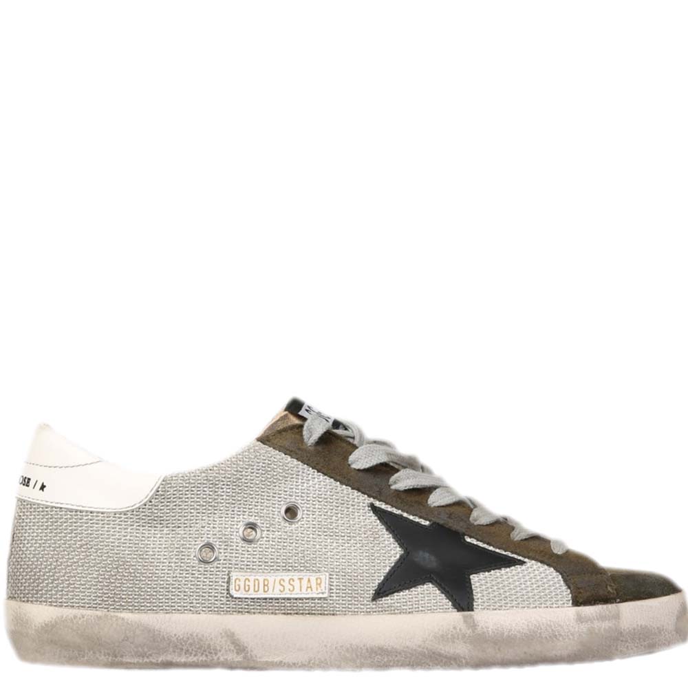 Pre-owned Golden Goose White/brown/black Mesh Superstar Sneakers Size Eu 39 In Multicolor