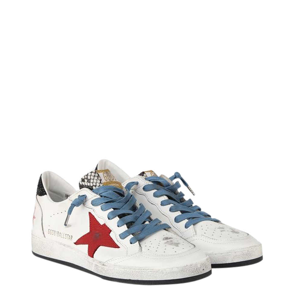 

Golden Goose White/Red/Blue Ballstar low-top Sneakers Size EU