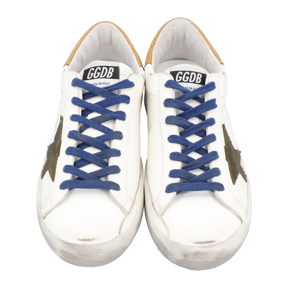 

Golden Goose White/Yellow Leather Black Star Superstar Sneakers Size EU