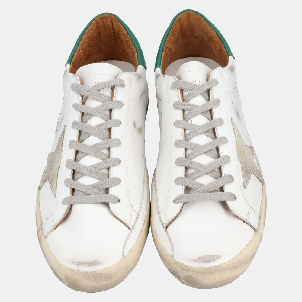 

Golden Goose White/Green Leather Superstar Sneaker Size EU