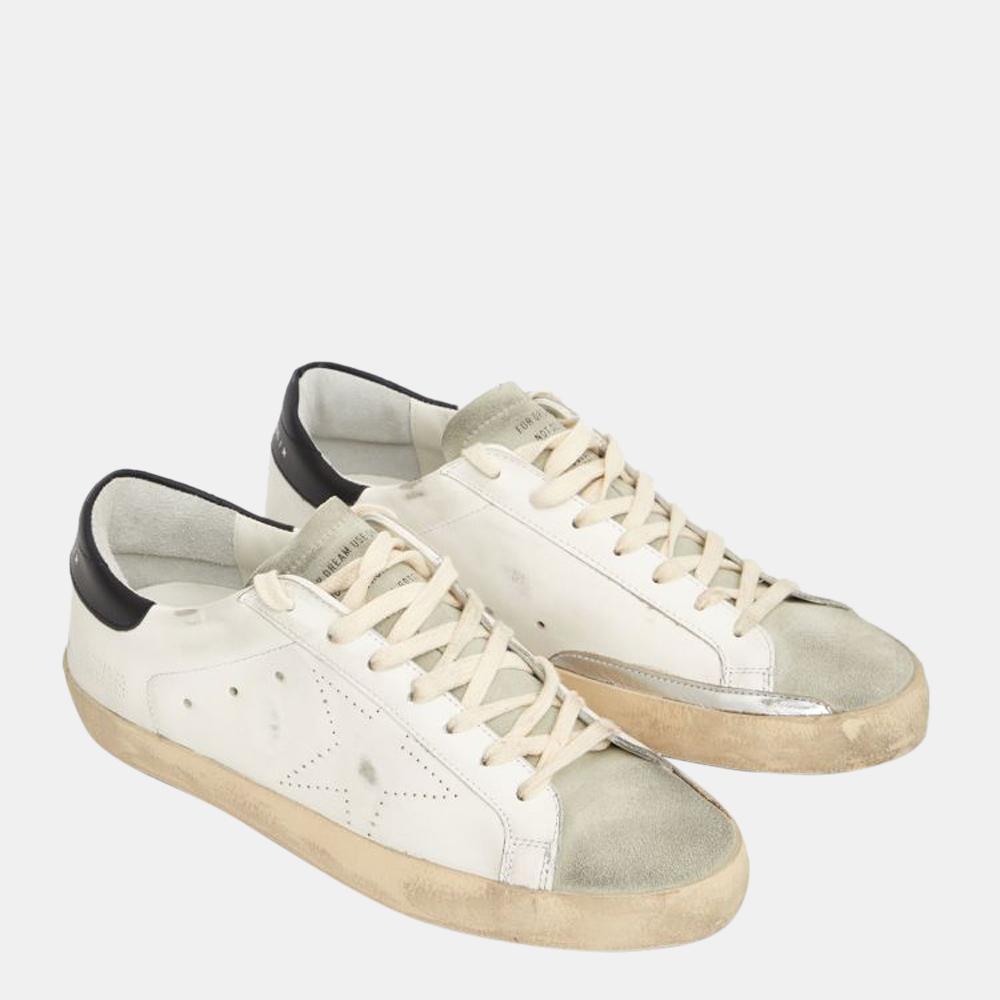 

Golden Goose White/Black Leather SuperStar Sneakers Size EU