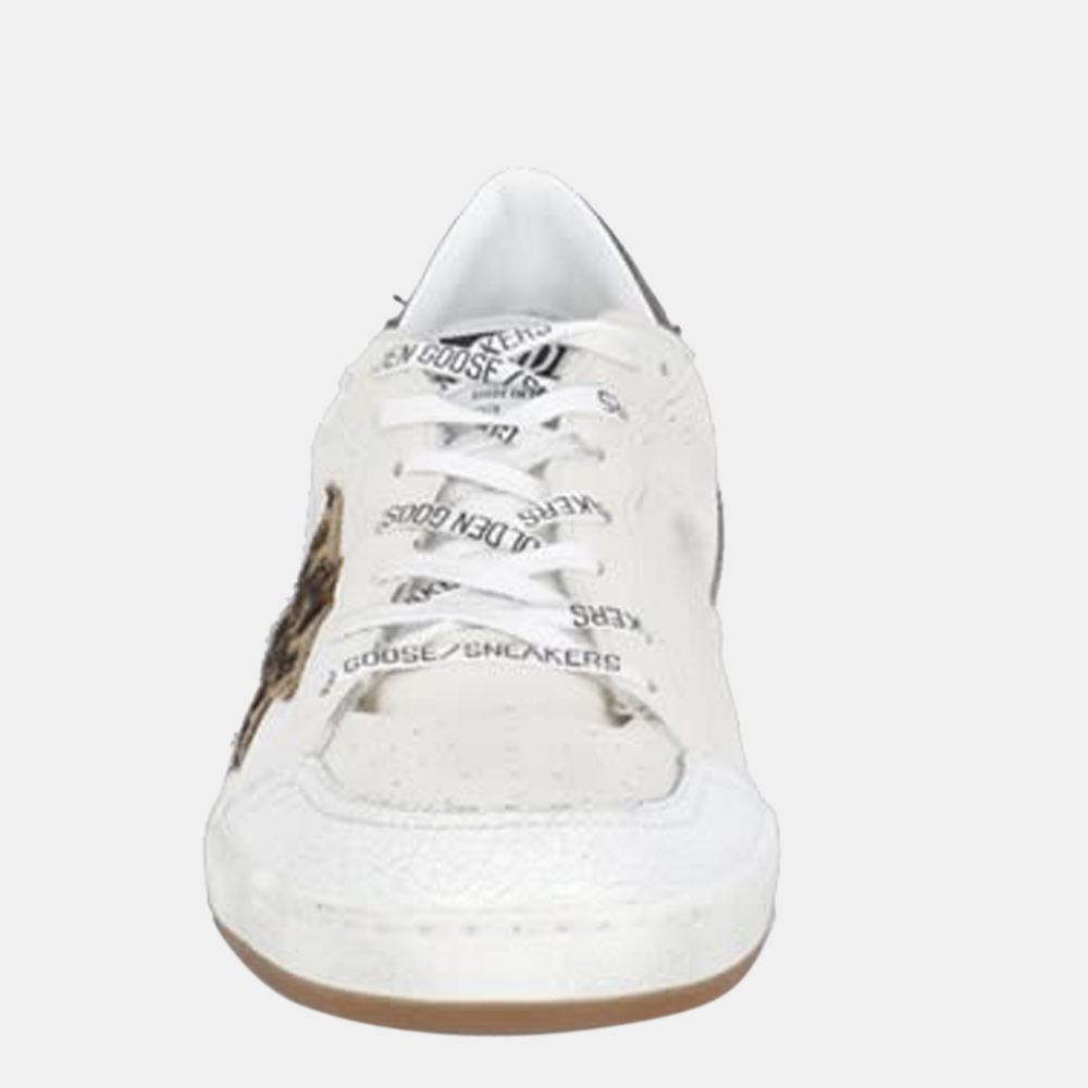 

Golden Goose White/Brown Leopard Print Star Ballstar Sneaker Size EU, Beige