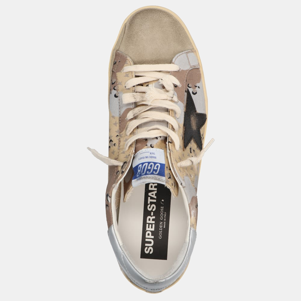 

Golden Goose Brown Camouflage Print Super-star Sneaker Size EU