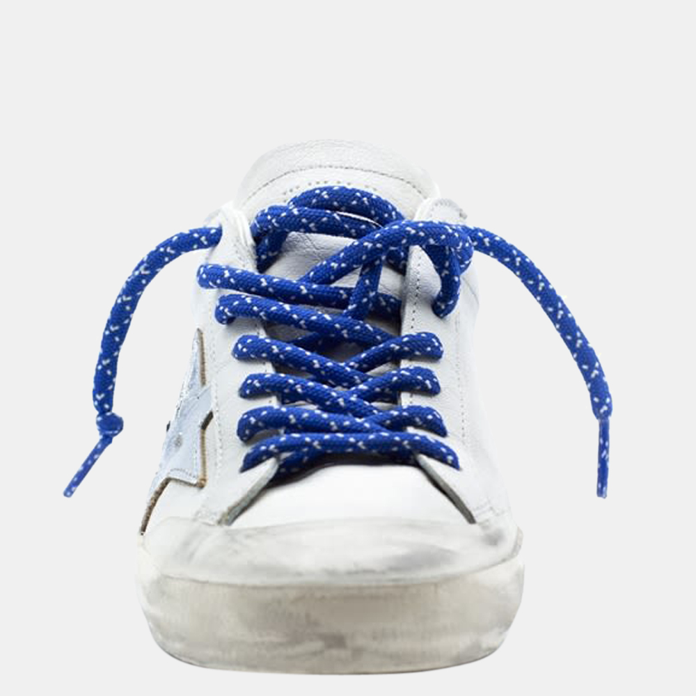 

Golden Goose White/Blue Leather Superstar Sneakers Size EU