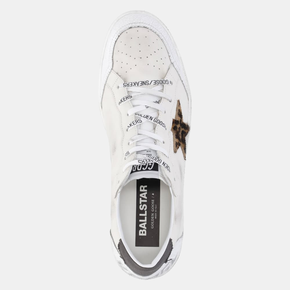 

Golden Goose White/Leopard Print Sneaker Size EU, Beige