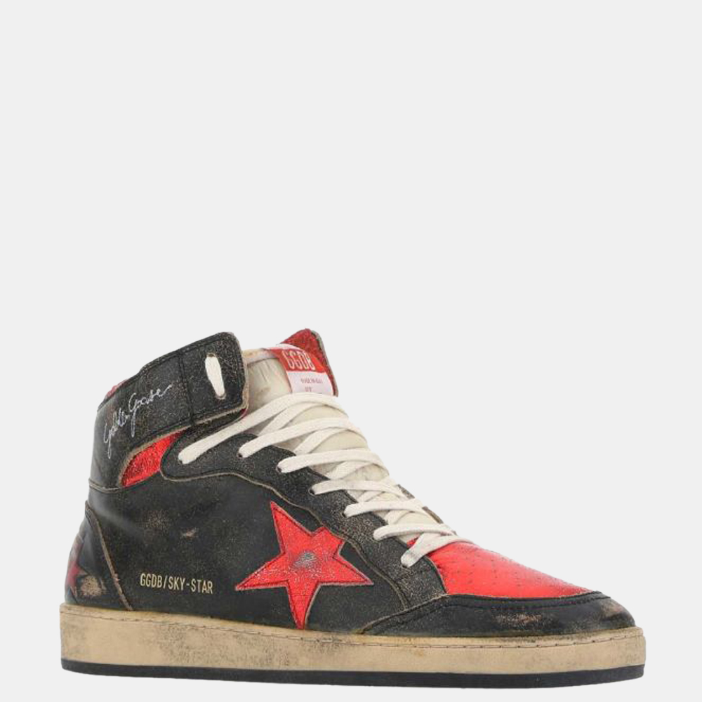 

Golden Goose Black/Red Sky-star High-Top Sneakers Size EU