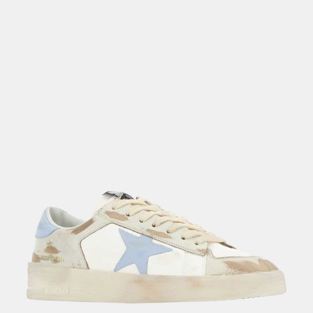 

Golden Goose White/Blue Stardan Distressed Sneakers Size EU, Multicolor