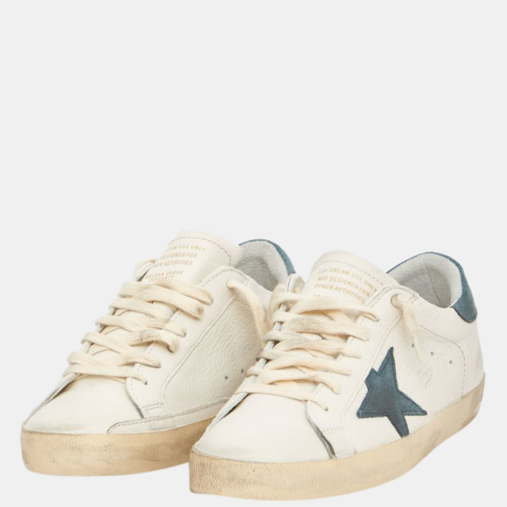 

Golden Goose White/Green Superstar Sneakers Size EU