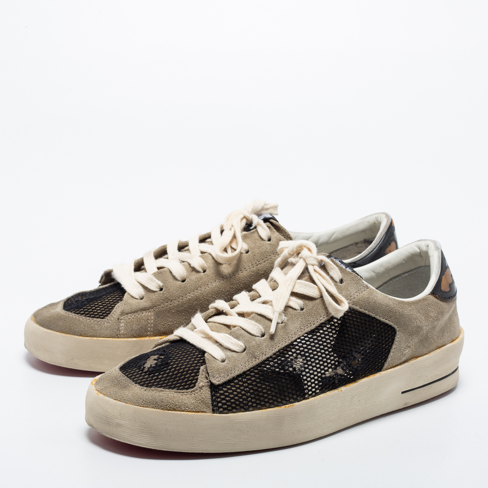 

Golden Goose Grey/Black Suede and Leather Stardan Sneakers Size