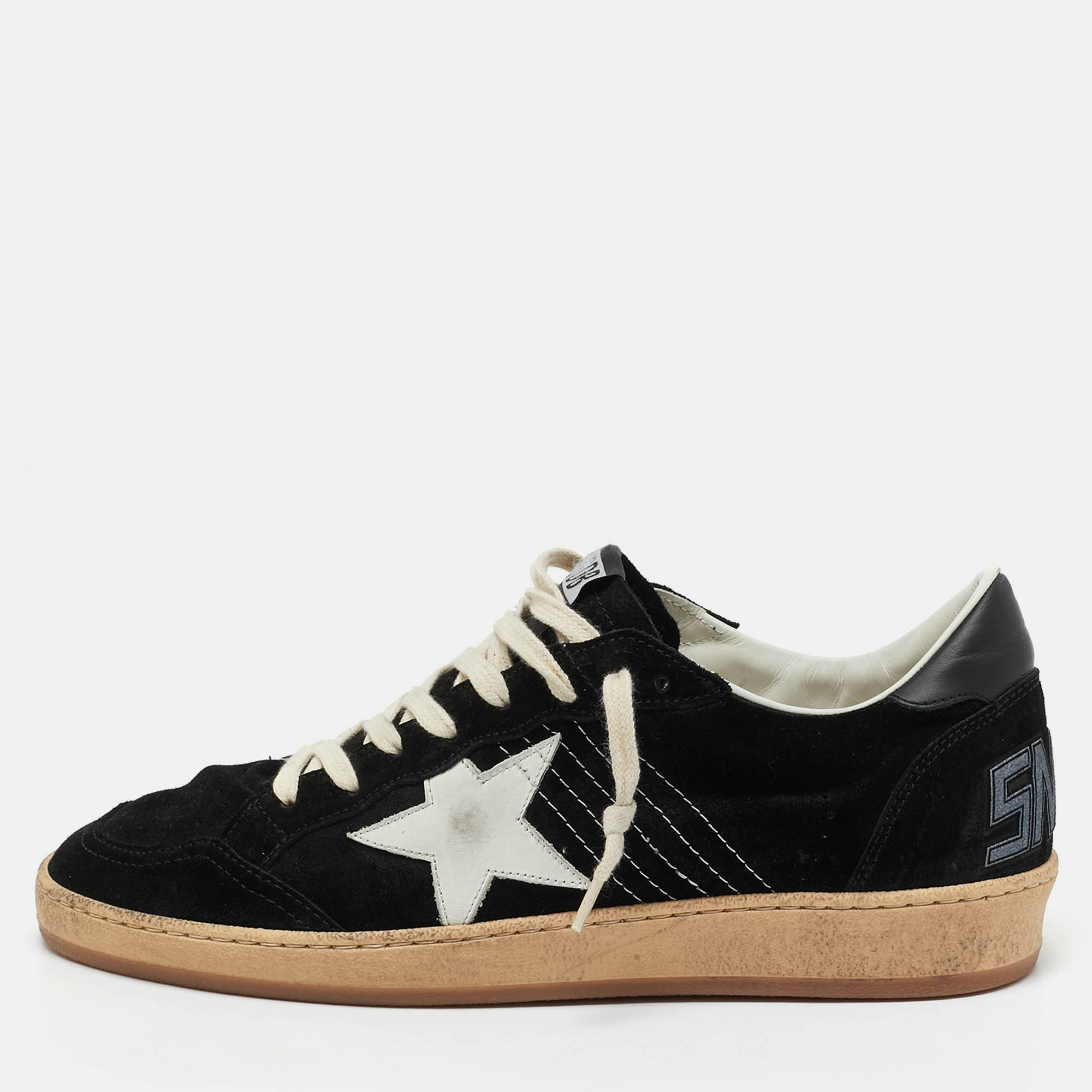 

Golden Goose Black Suede and Mesh Stardan Low Top Sneakers Size