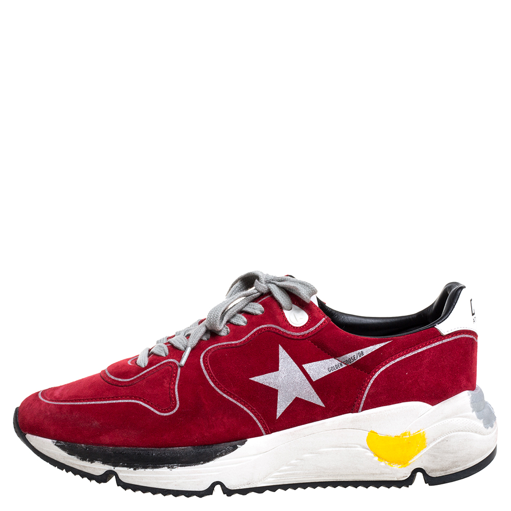 

Golden Goose Red Suede Running Sneakers Size