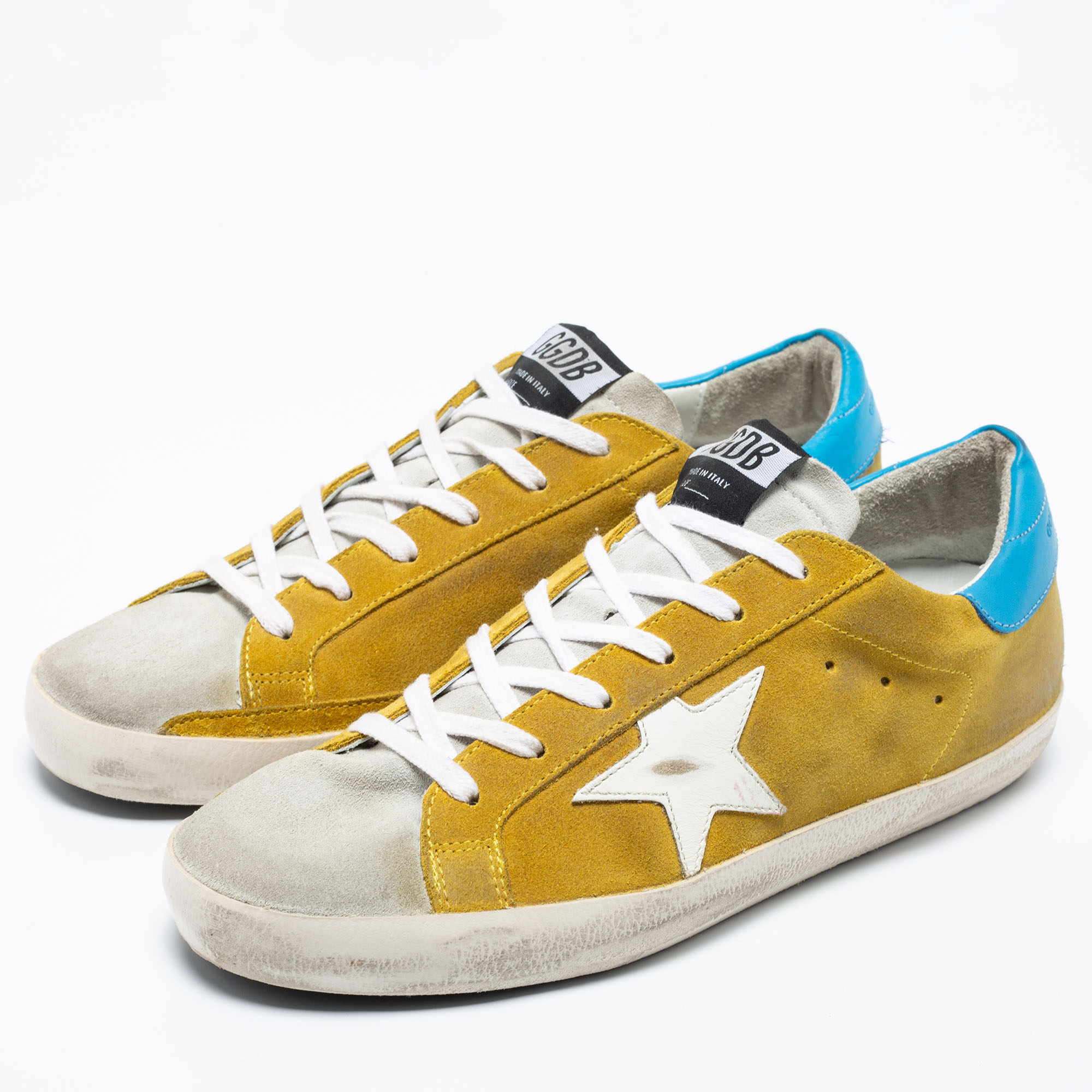 

Golden Goose Multicolor Suede Superstar Lace Up Sneakers Size