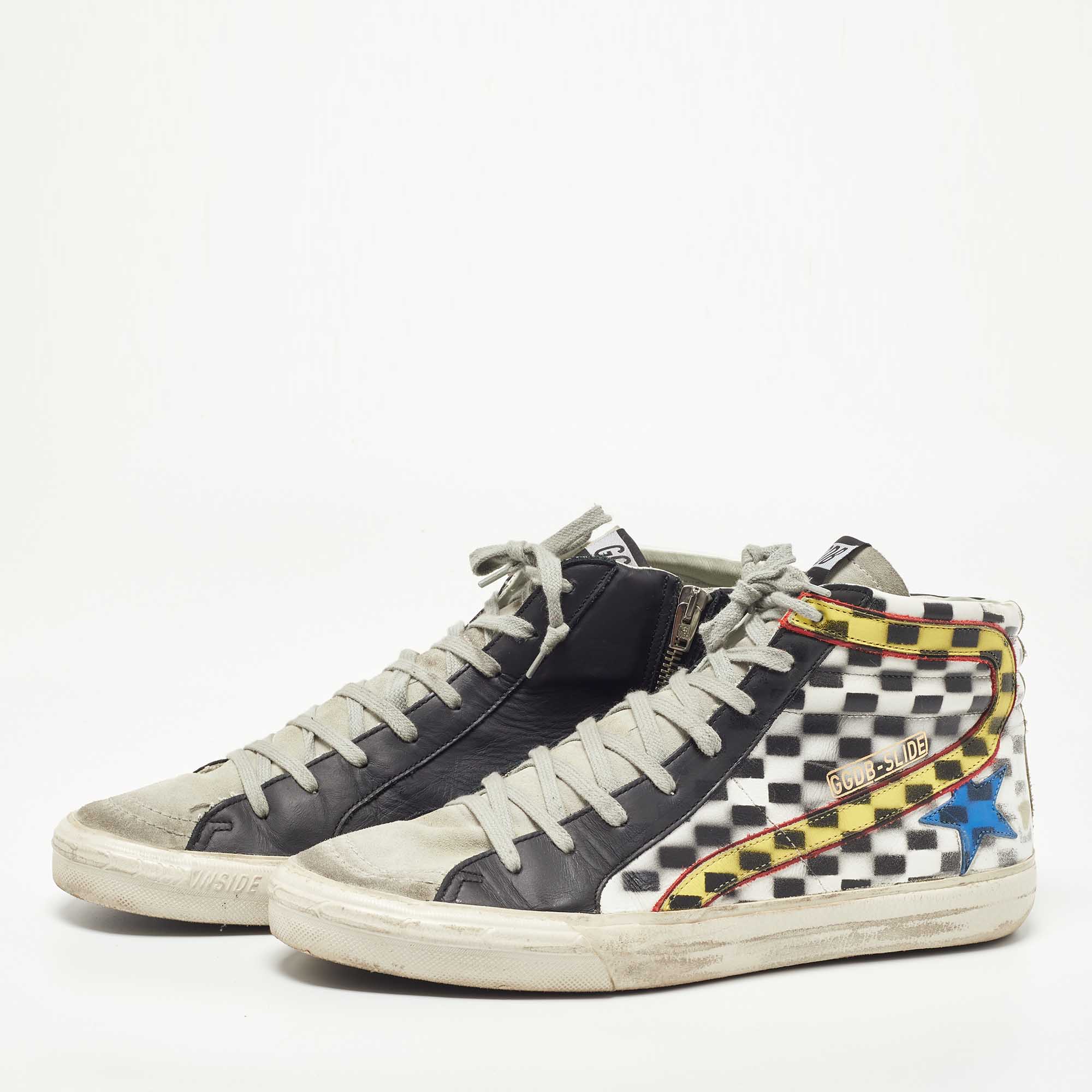 

Golden Goose Black/Grey Leather High-top Trainers High Top Sneakers Size