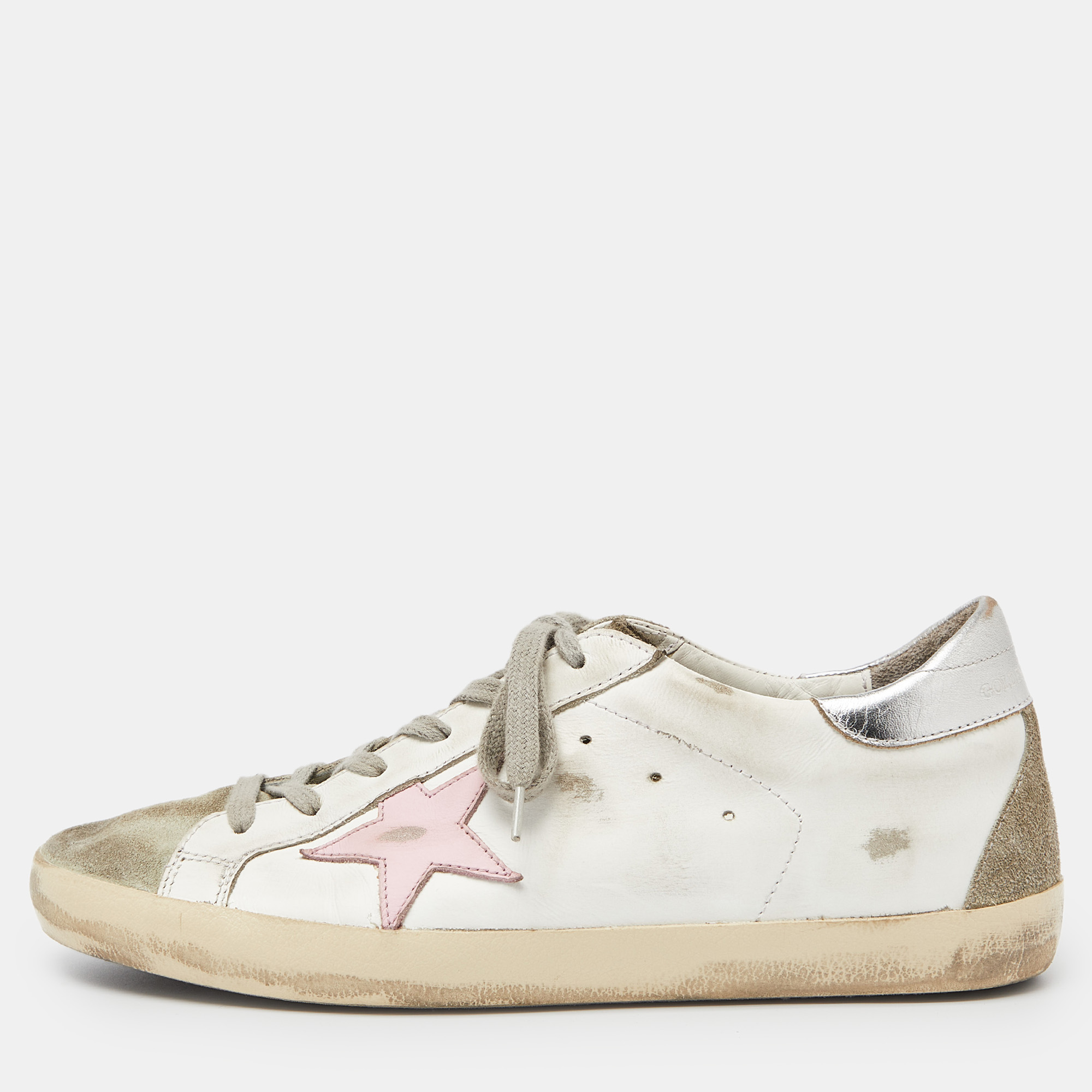 

Golden Goose Multicolor Leather and Suede Superstar Sneakers Size, White