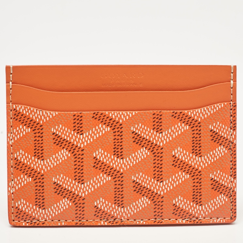 

Goyard Orange Goyardine Coated Canvas and Leather Saint Sulpice Card Holder