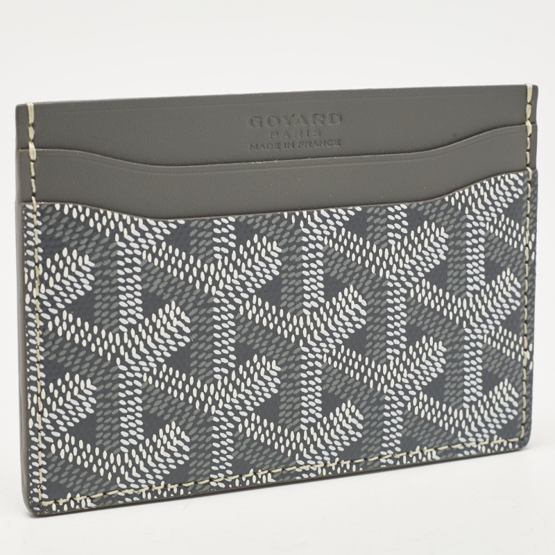 

Goyard Grey Goyardine Coated Canvas and Leather Saint Sulpice Card Holder