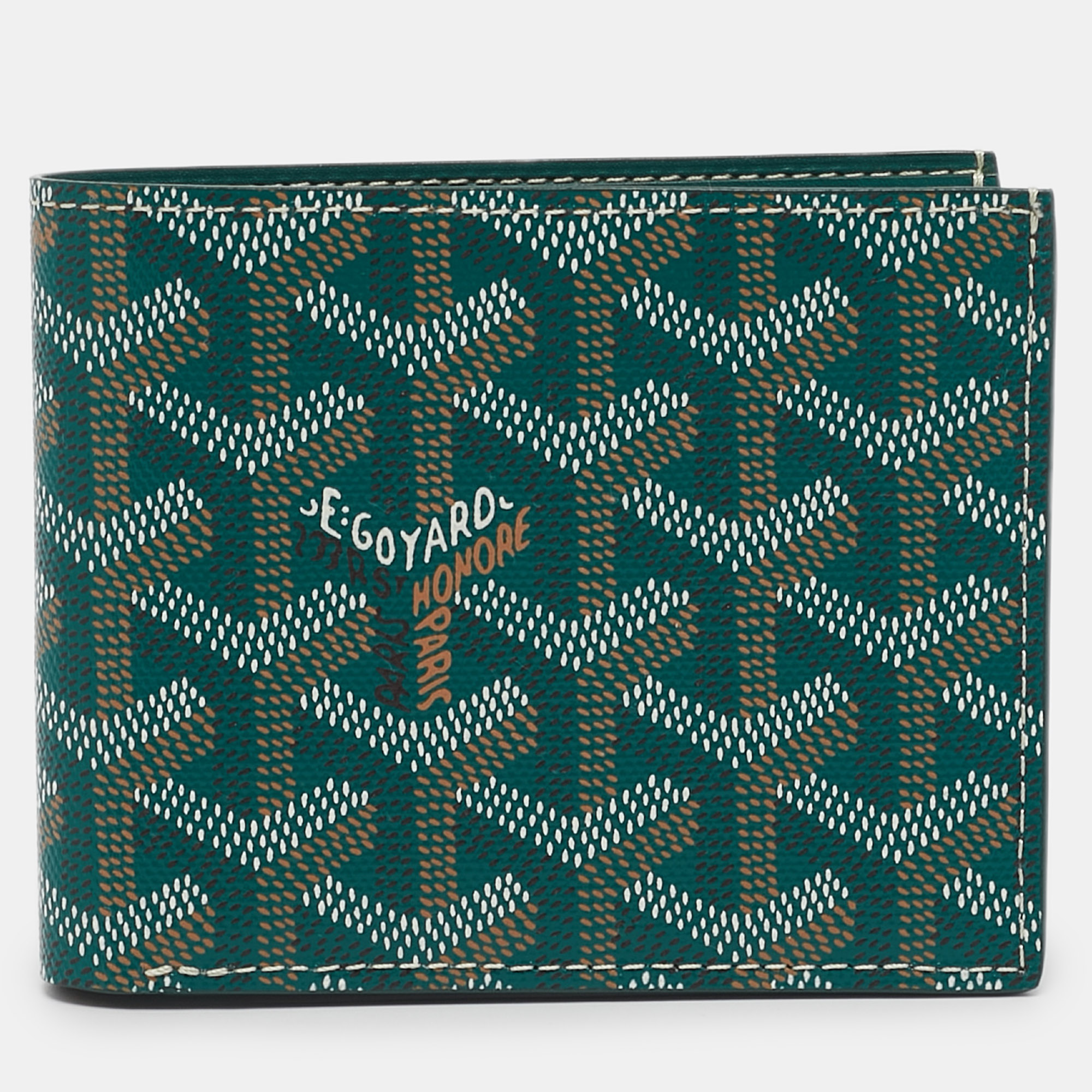 

Goyard Green Goyardine Coated Canvas Victoire Bifold Wallet