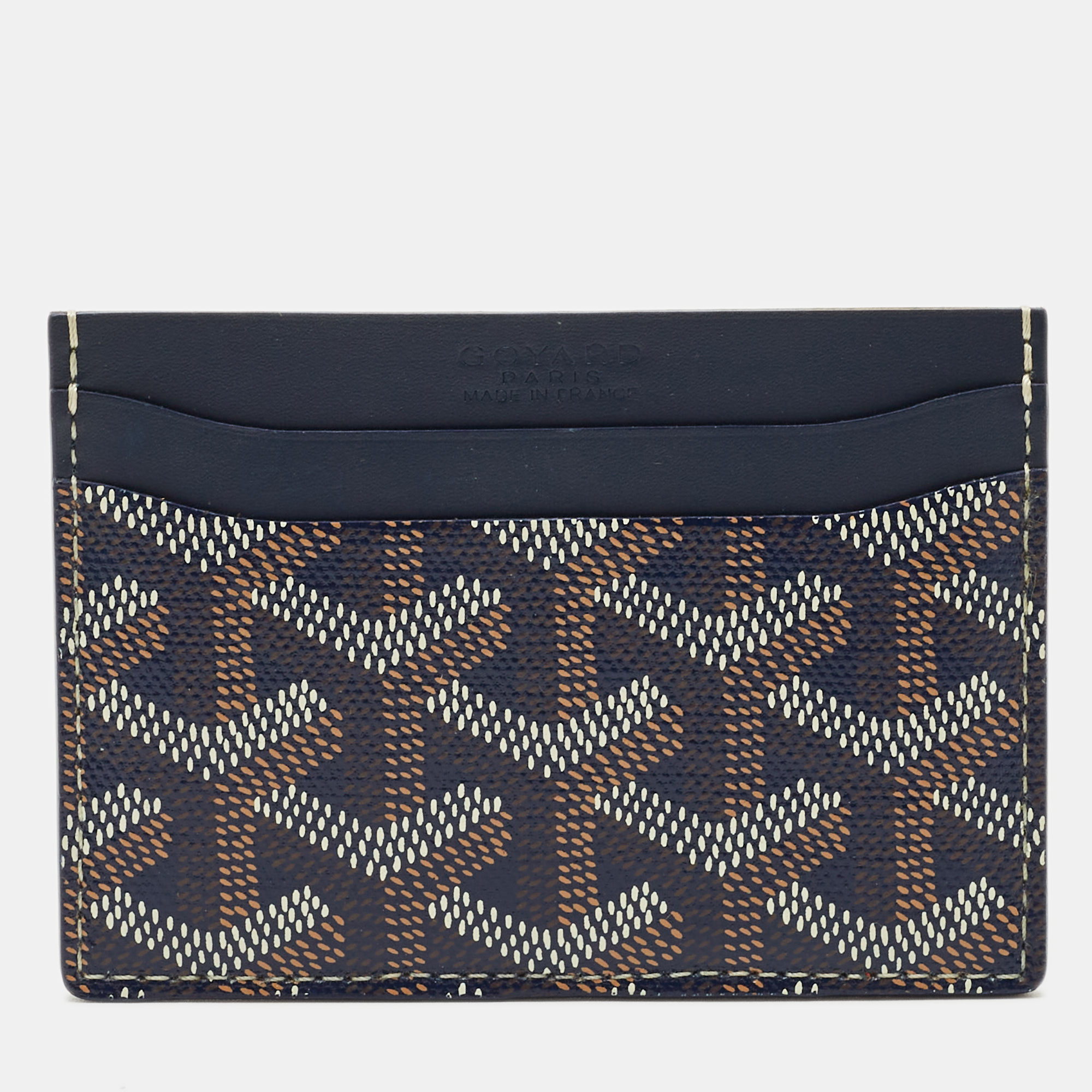 

Goyard Navy Blue Goyardine Coated Canvas and Leather Saint Sulpice Card Holder