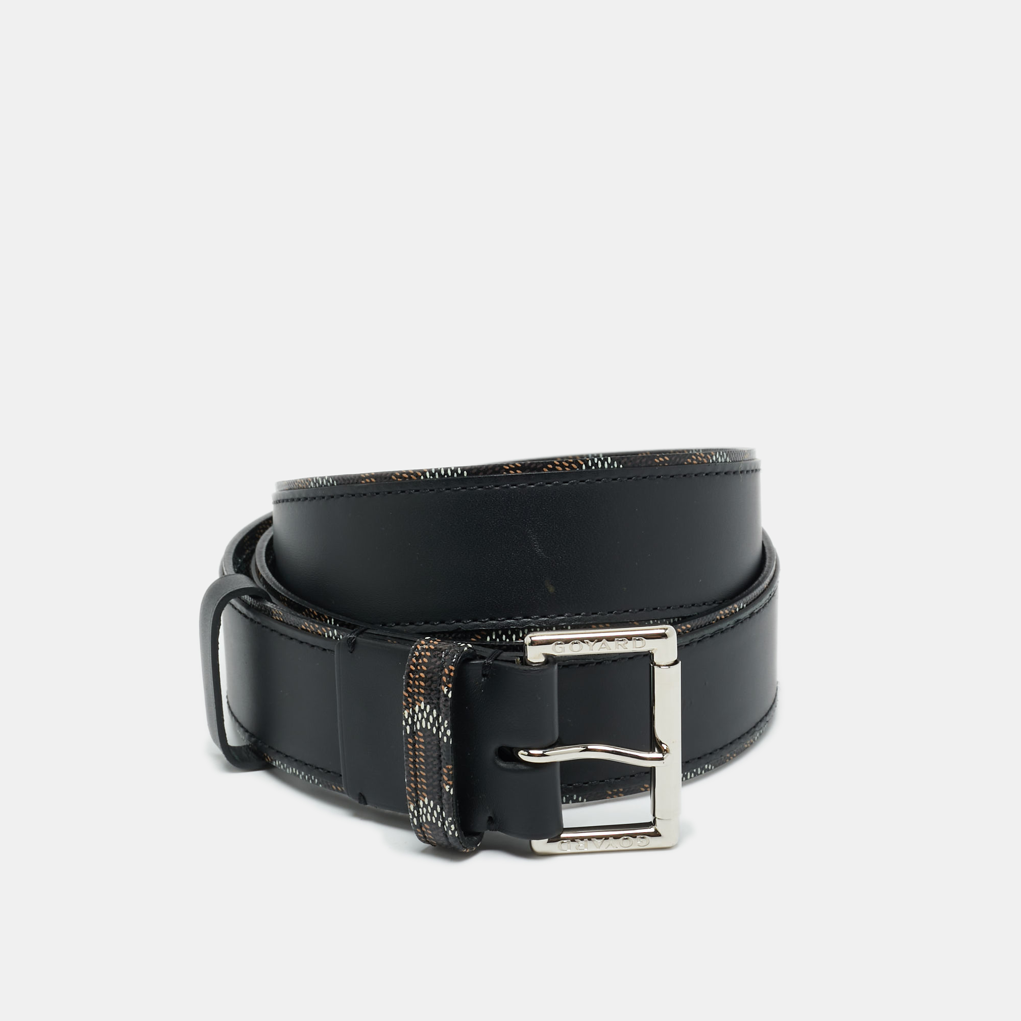 

Goyard Black Goyardine Coated Canvas and Leather Florida Belt