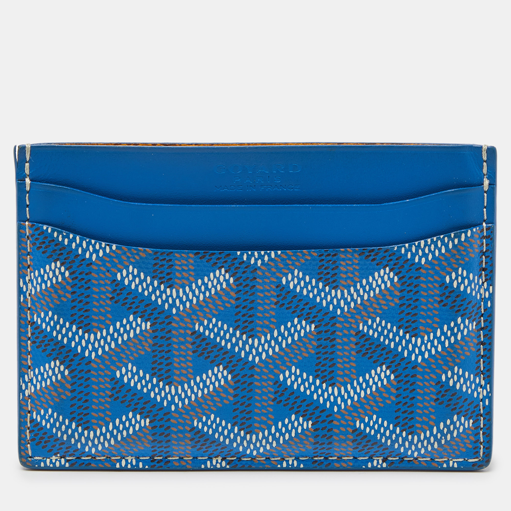 

Goyard Blue Goyardine Coated Canvas and Leather Saint Sulpice Card Holder