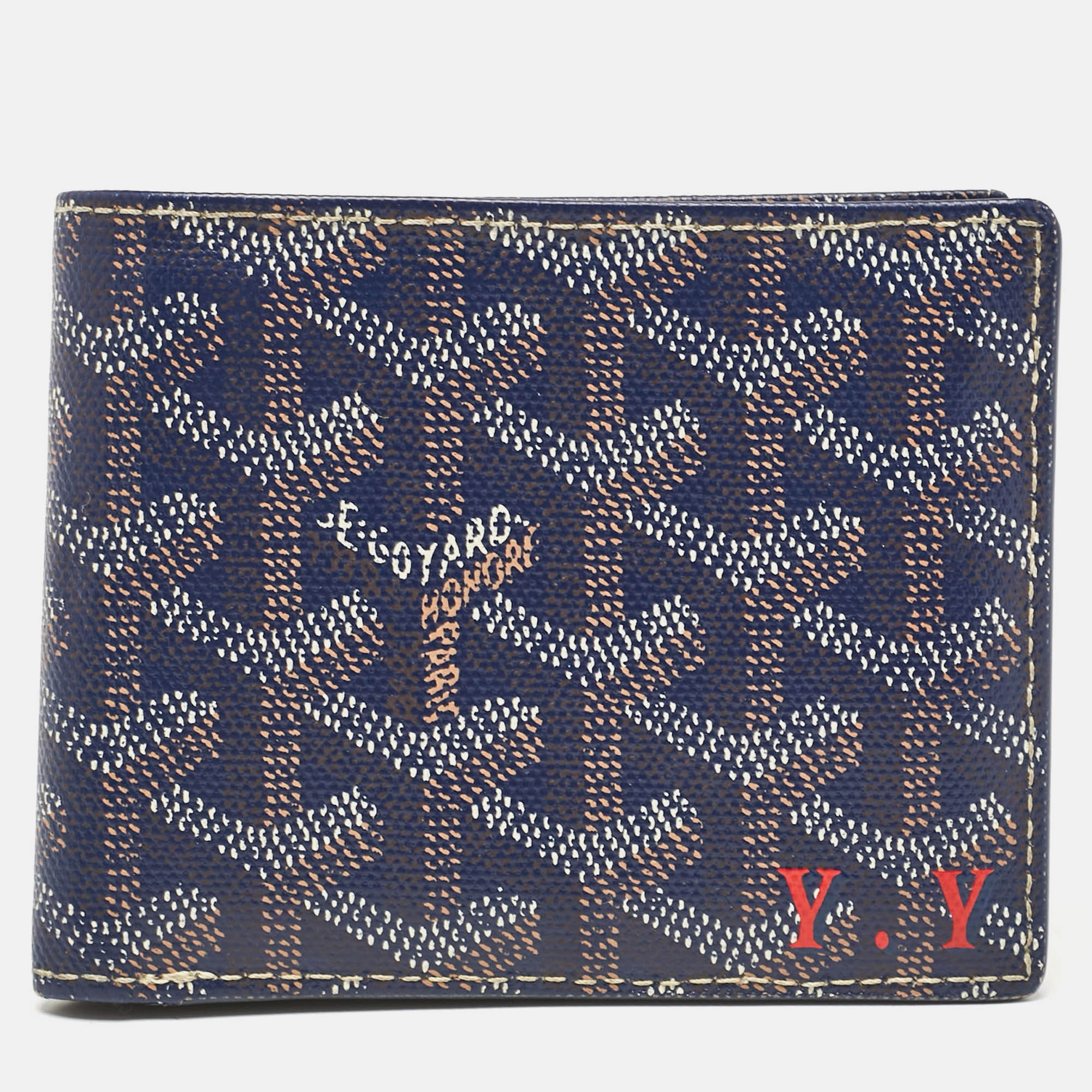 

Goyard Blue Goyardine Coated Canvas Victoire Bifold Wallet