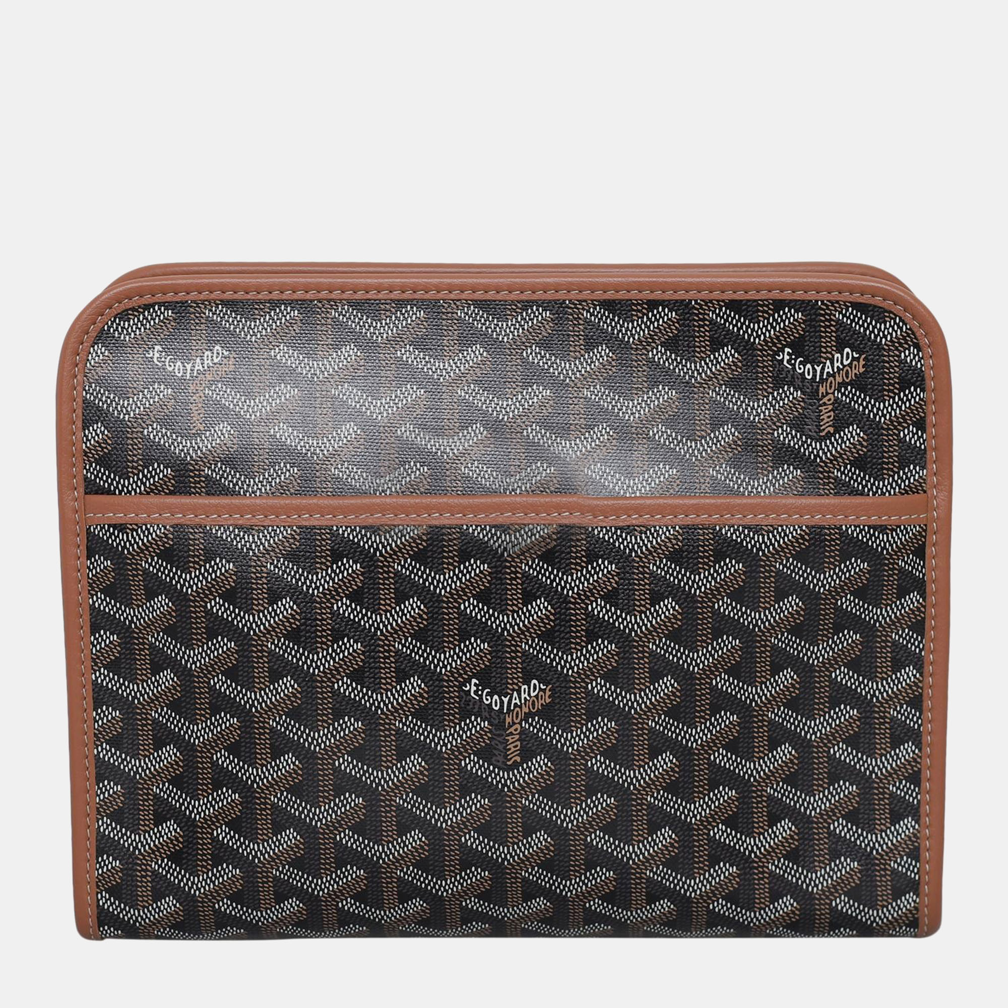 

Goyard Trousse Jouvence MM Clutch, Brown