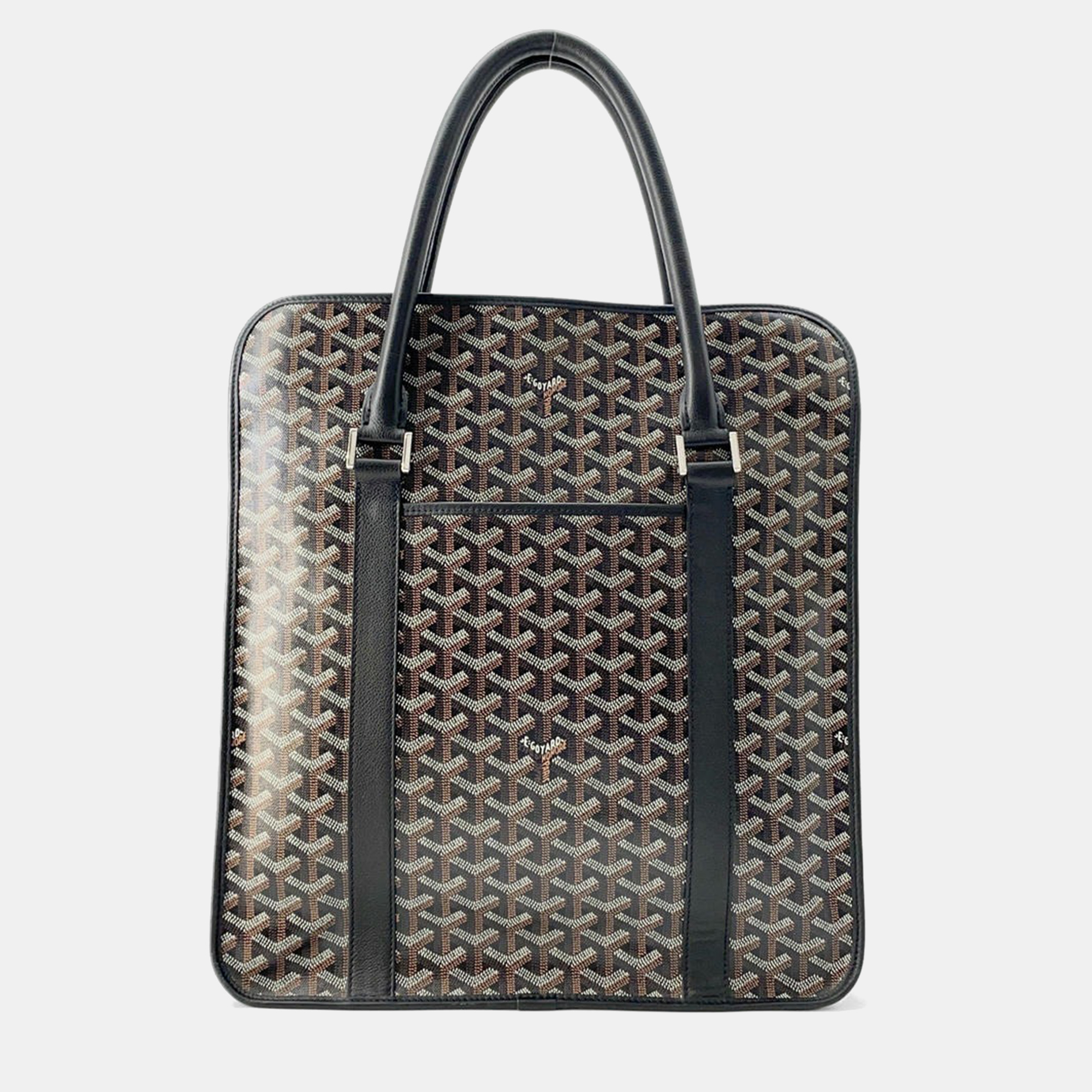 

Goyard Black Goyardine Canvas and Leather Tote