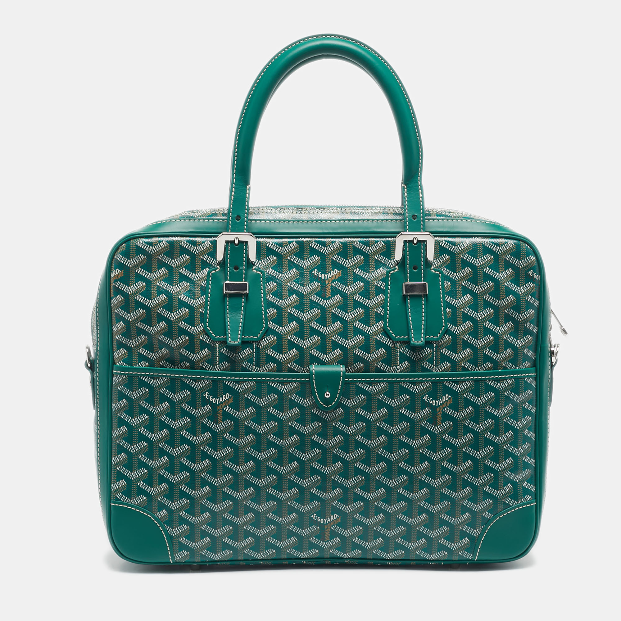 

Goyard Green Goyardine Coated Canvas and Leather Ambassade PM Briefcase