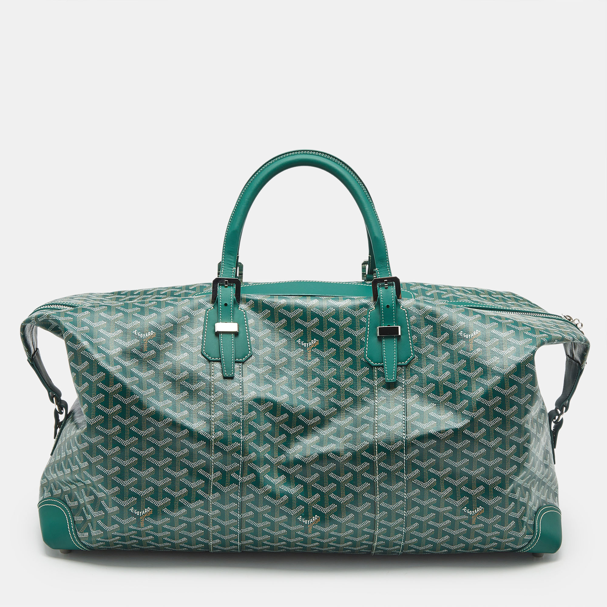 

Goyard Green Goyardine Coated Canvas and Leather Bowling 55 bag