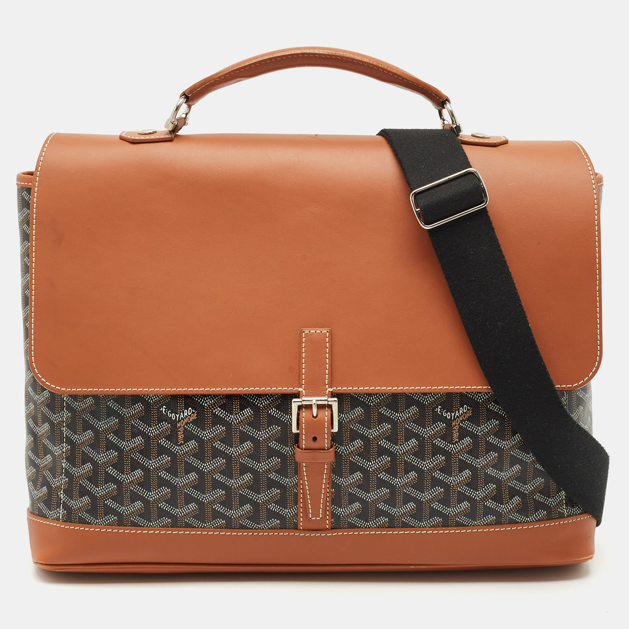 

Goyard Brown Goyardine Coated Canvas and Leather Citadin Messenger Bag