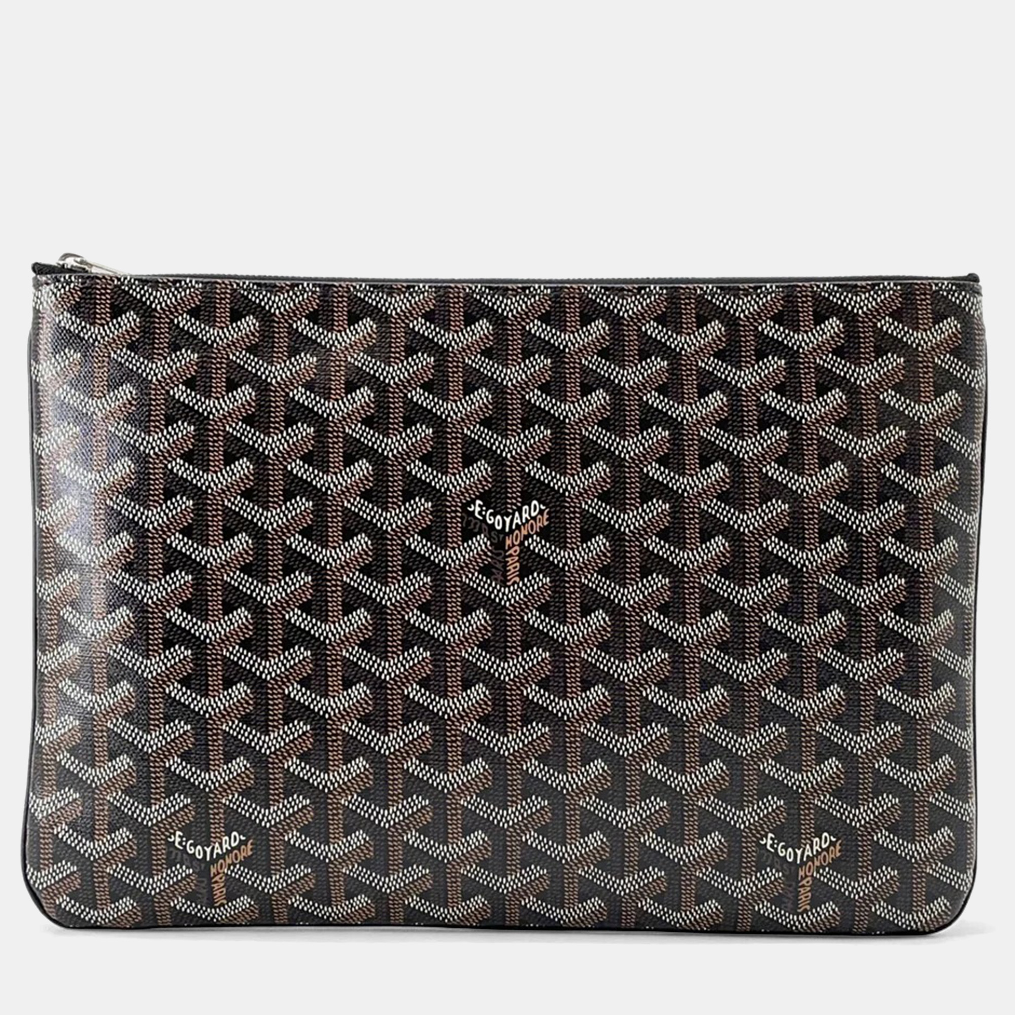 

Goyard Senna MM Black PVC Leather Clutch Bag